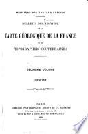 Bulletin du Service de la carte géologique de la France