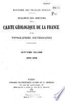 Bulletin du Service de la carte géologique de la France