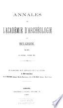 Bulletin et annales de l'Académie d'archéologie de Belgique