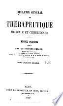 Bulletin général de thérapeutique