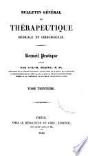 Bulletin général de thérapeutique médicale et chirurgicale