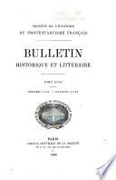 Bulletin historique et littéraire