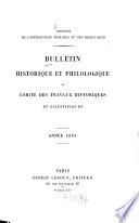 Bulletin historique et philologique du Comité des Travaux Historiques et Scientifiques