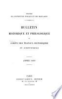 Bulletin historique et philologique du Comité des travaux historiques et scientifiques