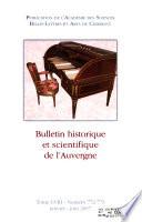 Bulletin historique et scientifique de l'Auvergne