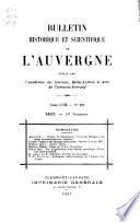 Bulletin historique et scientifique de l'Auvergne
