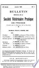 Bulletin mensuel de la Société vétérinaire pratique de France
