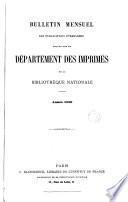 Bulletin mensuel des publications étrangères reçues par le Département des imprimés de la Bibliothèque nationale