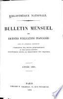 Bulletin mensuel des récentes publications francaises