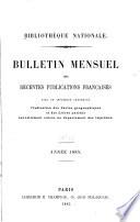 Bulletin mensuel des récentes publications francaises