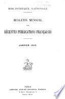 Bulletin Mensuel des Récentes Publications Francaises