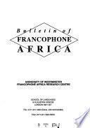 Bulletin of Francophone Africa