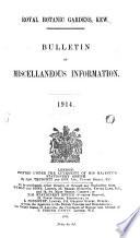 Bulletin of Miscellaneous Information