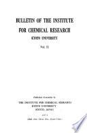 Bulletin of the Institute for Chemical Research, Kyoto University