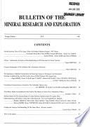 Bulletin of the Mineral Research and Exploration