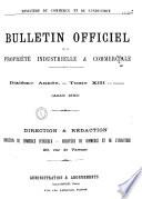 Bulletin officiel de la propriété industrielle et commerciale