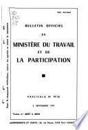 Bulletin officiel du Ministère du travail et de la participation