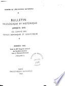 Bulletin philologique et historique (jusqu'à 1610) du Comité des travaux historiques et scientifiques