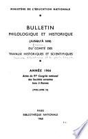Bulletin philologique et historique (jusqu'à 1610) du Comité des travaux historiques et scientifiques