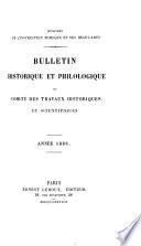 Bulletin philologique et historique (jusqu'à 1610) du comité des travaux historiques et scientifiques