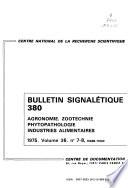 Bulletin signalétique 380