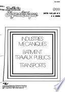 Bulletin signalétique 890: Industries mécaniques bâtiment. Travaux publics transports