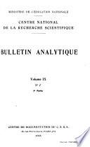 Bulletin signalétique