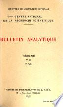 Bulletin signalétique
