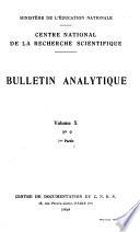 Bulletin signalétique