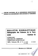 Bulletin signalétique