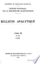Bulletin signalétique