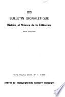 Bulletin signalétique