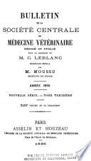 Bulletin - Société centrale de médecine vétérinaire