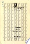 Bulletin - Société d'histoire et d'archéologie de Genève