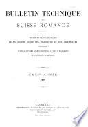 Bulletin technique de la Suisse romande ...