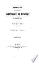 Bulletin trimestriel de la Société archéologique et historique de l'Orleanais