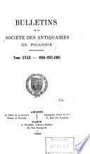 Bulletin trimestriel de la Société des antiquaires de Picardie