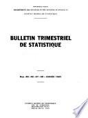 Bulletin trimestriel de statistique