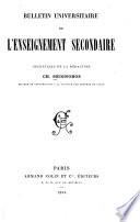 Bulletin universitaire de l'enseignement secondaire