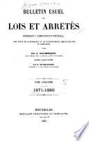 Bulletin usuel des lois et arrêtés