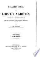 Bulletin Usuel des Lois et Arrêtés