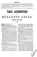Bulletin usuel des lois et arrêtés