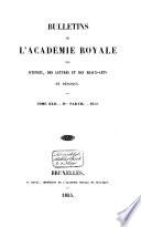 Bulletins de l'Académie Royale des Sciences, des Lettres et des Beaux-Arts de Belgique