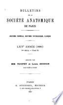 Bulletins de la Société anatomique de Paris