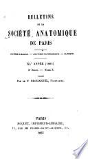 Bulletins de la Société anatomique de Paris