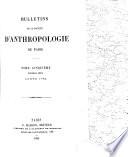 Bulletins de la Société d'Anthropologie de Paris