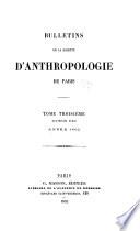 Bulletins de la Société d'anthropologie de Paris