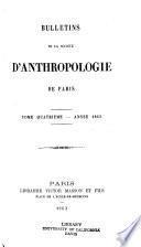 Bulletins de la Société d'anthropologie de Paris