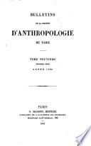 Bulletins de la Société d'Anthropologie de Paris