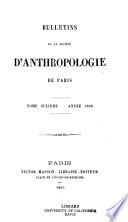 Bulletins et mémoires de la Société d'anthropologie de Paris